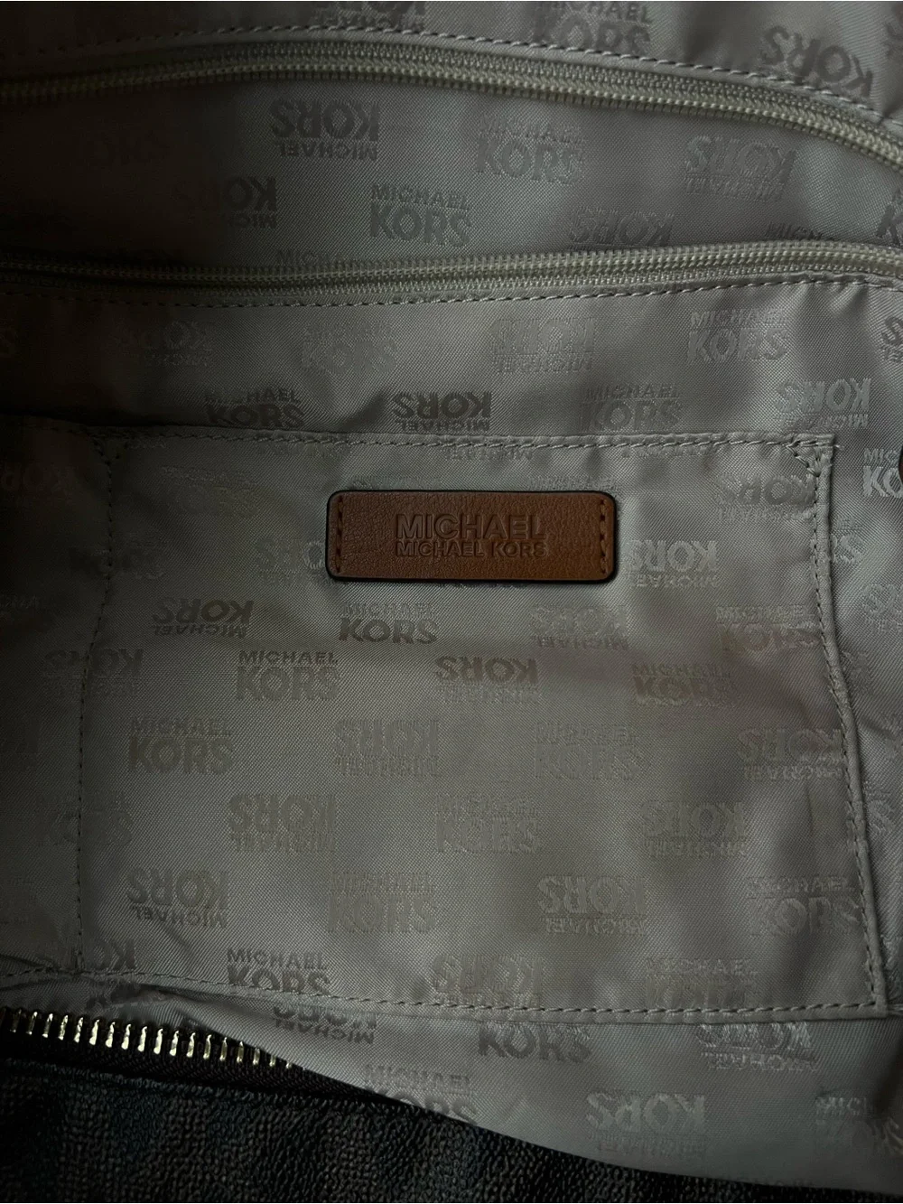 Michael Kors Dark Brown Monogram Weekend Duffle bag